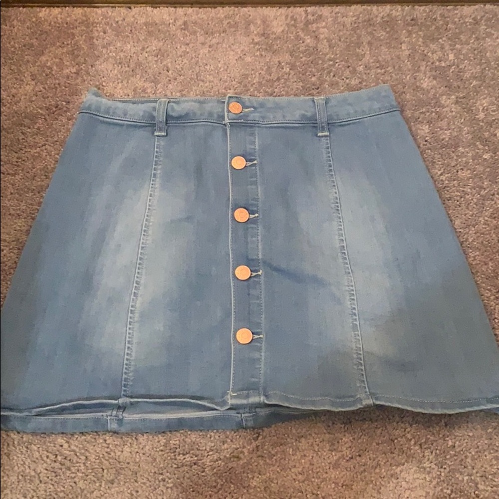 Vintage Button Down Jean Skirt
